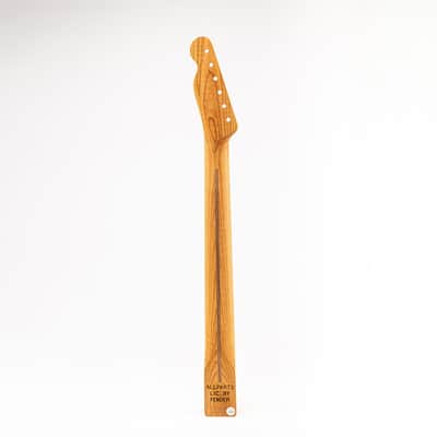 Allparts Select "Licensed by Fender®" AAA+ Roasted Flame Maple "VIN-MOD" Replacement Neck for Telecaster® - Unfinished image 3
