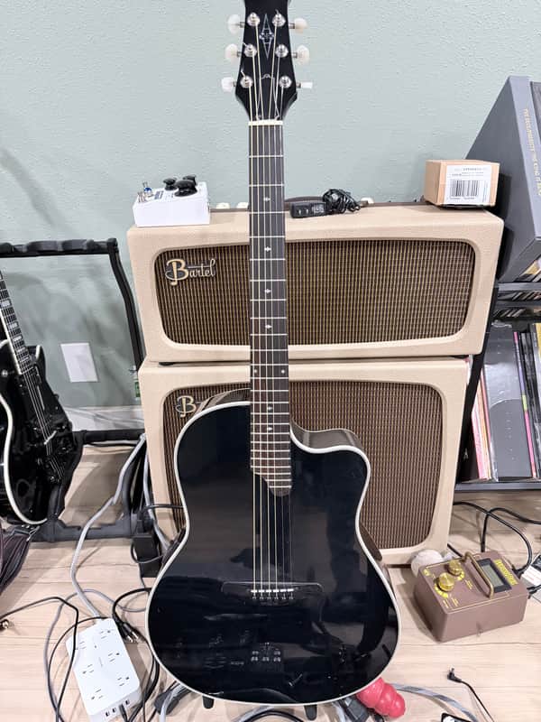 1990s Alvarez K. Yairi DY-88 Acoustic Electric Guitar, Black with Hardshell Case image 1