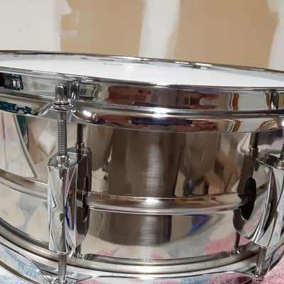 Pearl SensiTone Brushed Nickel 8 Lug 14"×5.5" Steel Snare Drum. image 5