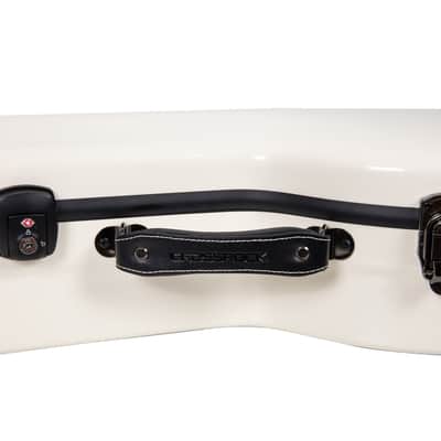 Crossrock Fiberglass Banjo Case-Fits Mastertone & Most 5-String Styles, with Interior Compartment, Backpack Straps, Hygrometer, TSA Lock-Milky White (CRF2023MBJMW) image 6