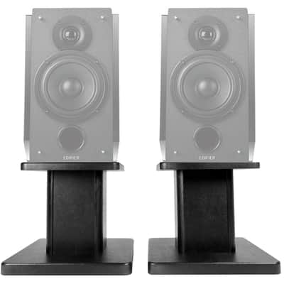 (2) 8” Black Bookshelf Speaker Stands For Edifier R1850DB Bookshelf Speakers image 1