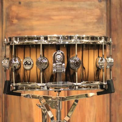 DW Collector's 6.5x14 Maple VLT Snare Exotic Black Burst over Ivory Ebony - New! image 2