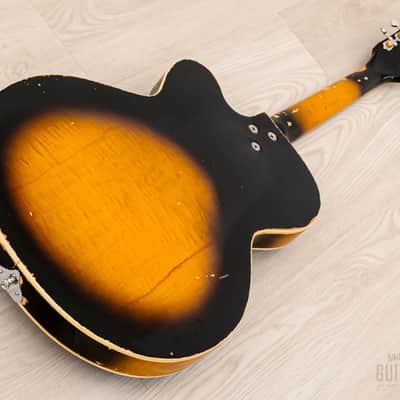 1960s Kay Swingmaster K763 Vintage Hollowbody Guitar w/ Kleenex Box Pickups, Case image 14