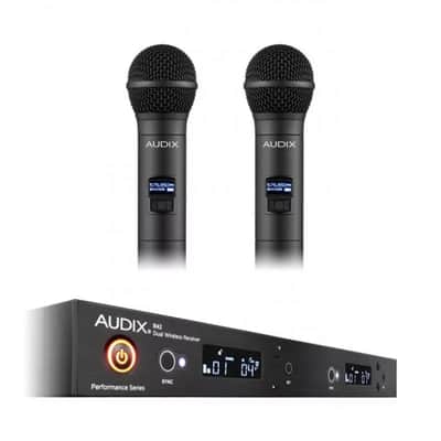 Audix AP42OM2A | Two Channel RX with Two H60/OM2 Handheld TXs, A-Band. New with Full Warranty! image 1