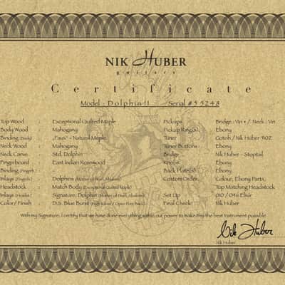Nik Huber Dolphin II Hand-selected 5A Top-Blue Burst image 25