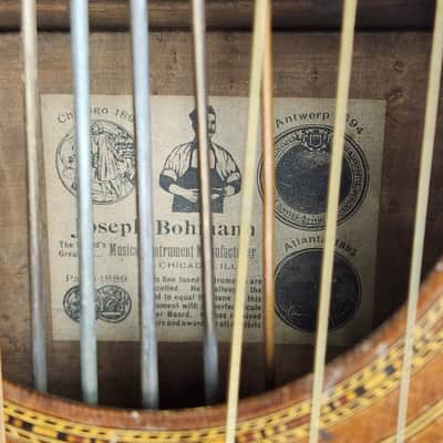 1895 Joseph Bohmann Harp Guitar 6/12 image 16