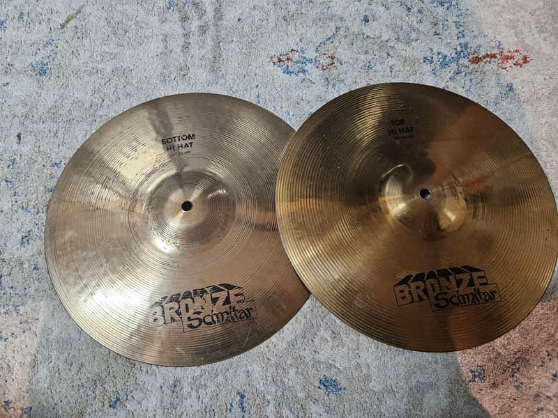 14" Zildjian Bronze Simitar (1994) Hi Hats - Brilliant image 1