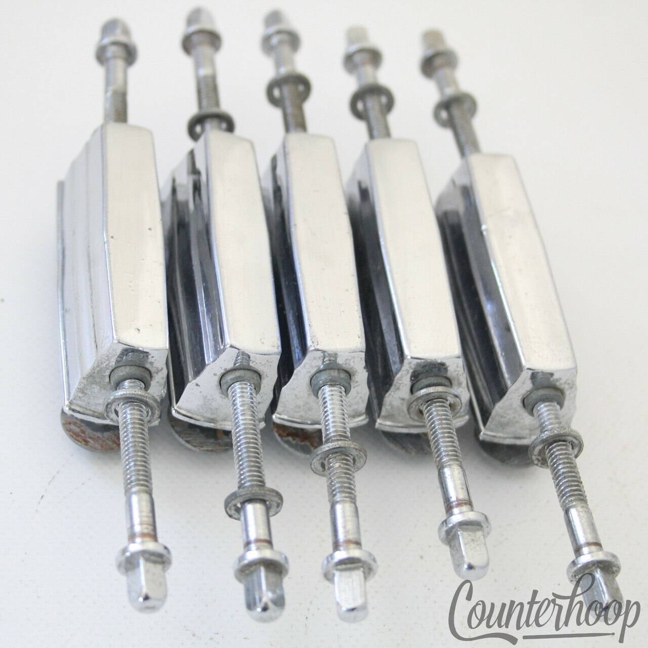 Pearl 5x Snare Drum 2"Metric Lugs+1 5/8"Tension T-Rods Chrome Vintage 70s Japan — main photograph
