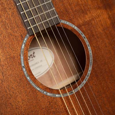 Cort EARTH60MCEOP Earth Series Dreadnought Venetian Cutaway Solid Mahogany Top Mahogany Neck 6-String Acoustic-Electric Guitar image 6