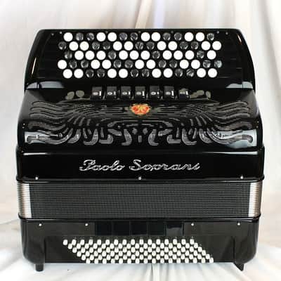NEW Black Paolo Soprani Internazionale Chromatic Button Accordion C System LMM 72 96 image 2