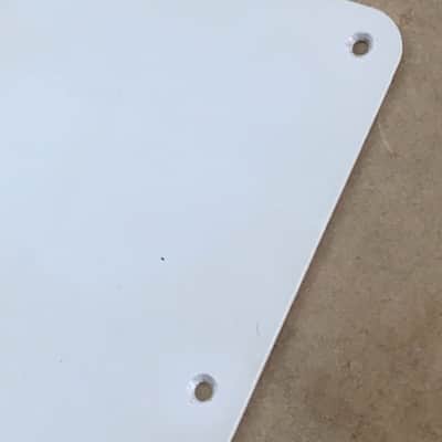 2002 Lefty Vintage Fender White Relic Tremolo Cover Standard Strat Back Plate 1 Ply Left Handed image 4