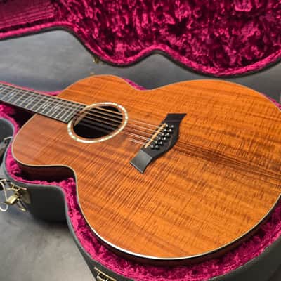 Taylor K-65 12 String 1 of 1 CUSTOM SHOP BTO Built-To-Order Left Hand LH Lefty Handed Presentation Flame Hawaiian Koa Masterbuilt Master Luthier Signed USA Built K65 American Jumbo Acoustic Guitar CASE QUEEN TIME CAPSULE! image 5