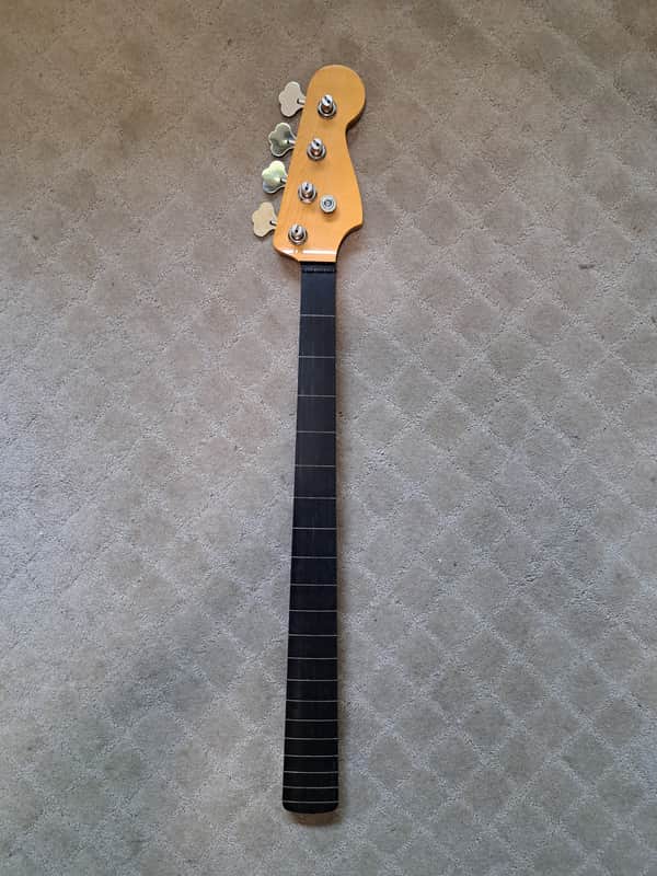 Allparts Fretless Jazz Bass Neck with Hipshot tuners image 1
