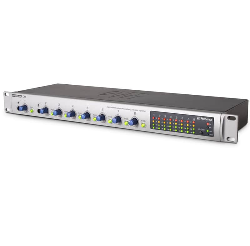 PreSonus DigiMax D8 8-Channel Mic Preamp with Digital Output 2010s - Silver