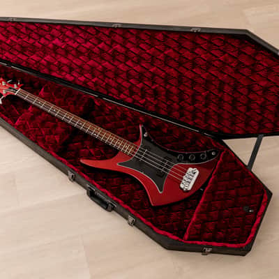 1982 Guild X-702 Vintage Bass Guitar Candy Apple Red w/ Case image 19
