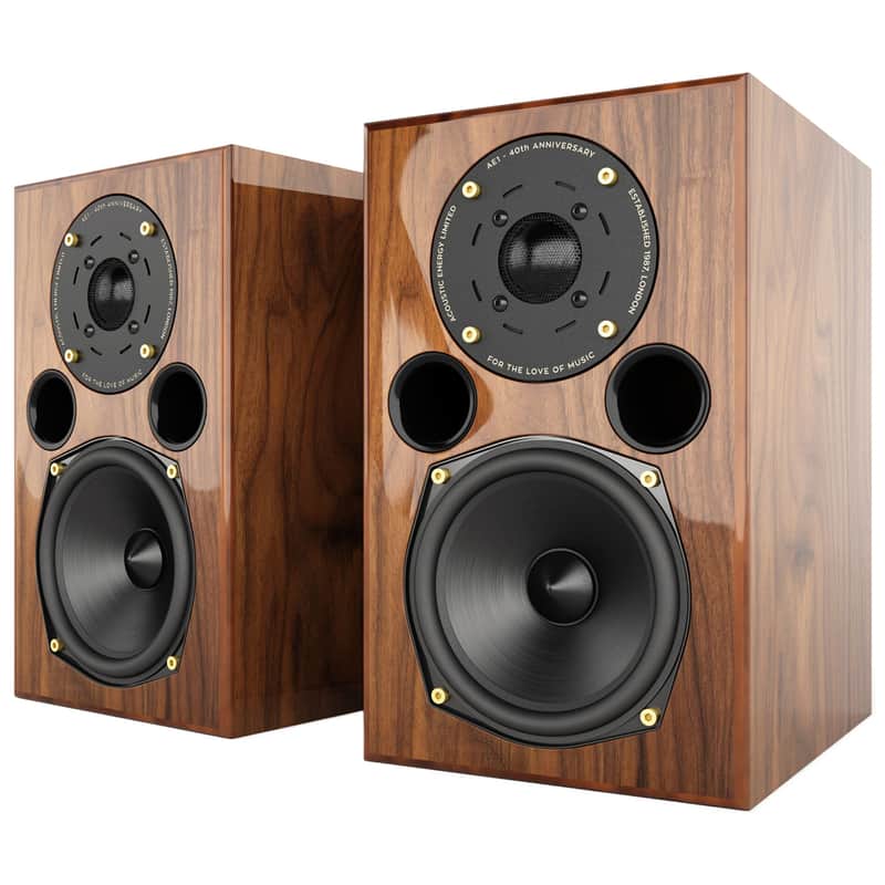Acoustic Energy AE1 40th Anniversary Edition Passive Speaker - Pair, Walnut image 1