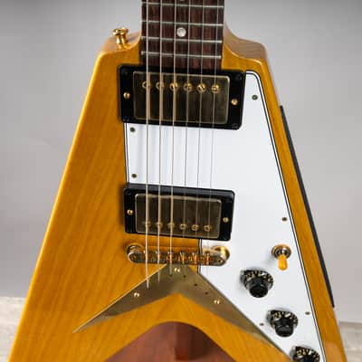 DO NOT USE Gibson 1958 Korina Flying V with White Pickguard, Natural | Demo image 7