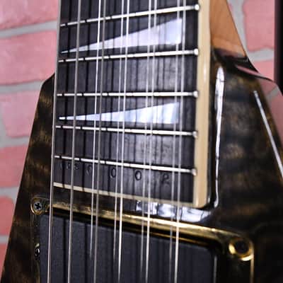 Jackson USA Custom Shop 10-String Players Choice Dan Spitz Quilted Maple 1990's Transparent Black image 9