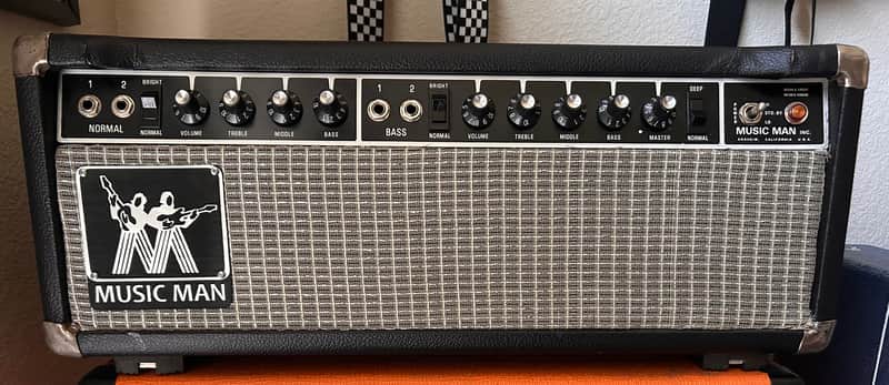 Music Man HD-130 Reverb 2-Channel 130-Watt Guitar Amp Head 1974