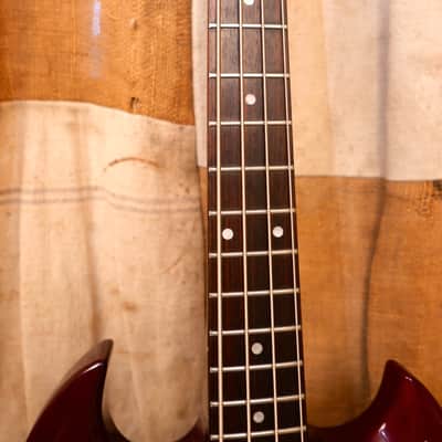 Burny SG Bass EB-3 1990's Cherry Red image 5