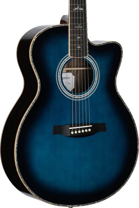 PRS SE A60E Grand Auditorium Acoustic-Electric Guitar, Solid Spruce Top, Cobalt Blue Burst image 1