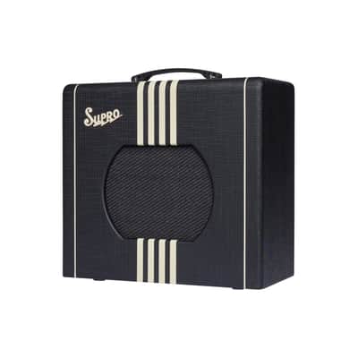 Supro Delta King 10 Combo 5 Watt Guitar Amplifier, Black w/ Black Stripes image 2