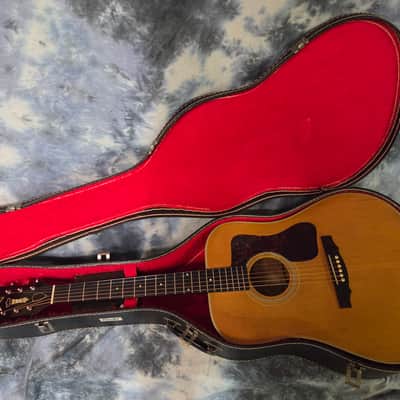 Vintage RARE 1970 - 1977 Guild Dreadnought D40 Series Black Red Plush Soft Shell Case image 10