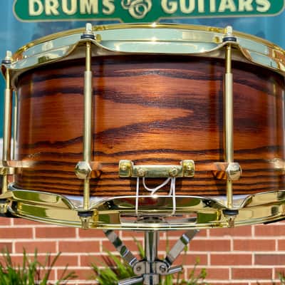 Noble & Cooley 6x14 Special Edition Solid Shell Classic Sassafras Snare Drum Honey Maple Satin *Video Demo* image 7