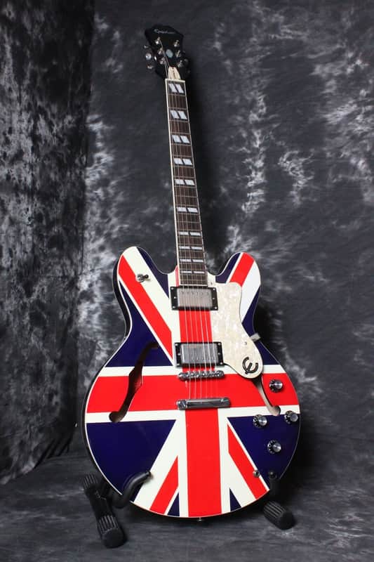 2002 Epiphone Noel Gallagher Archtop Union Jack SuperNova Guitar w