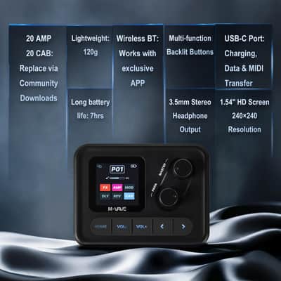 M-VAVE Pocket AMP Effect Pedal Guitar Bass 6 Modules 80+ Built-in Presets(Price includes the import duty for US buyer) image 3