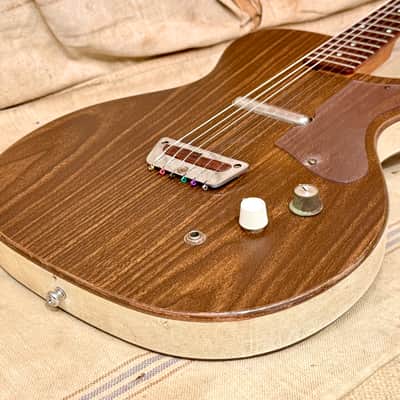 ~1959 Silvertone-Danelectro U-1 Model 1300 Brown Faux Wood Grain image 17