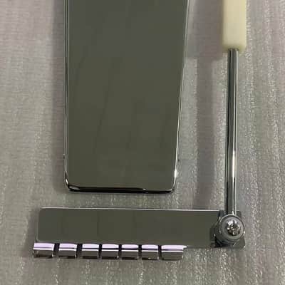 Chrome Guitar Vibrato Tremolo Vibrola Tailpiece with Whammy Bar image 1