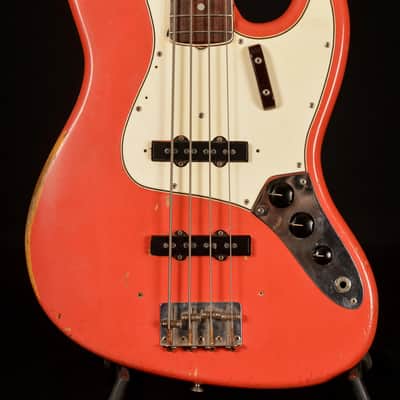 Fender Jazz Bass 1966 Fiesta Red w. OHSC image 1
