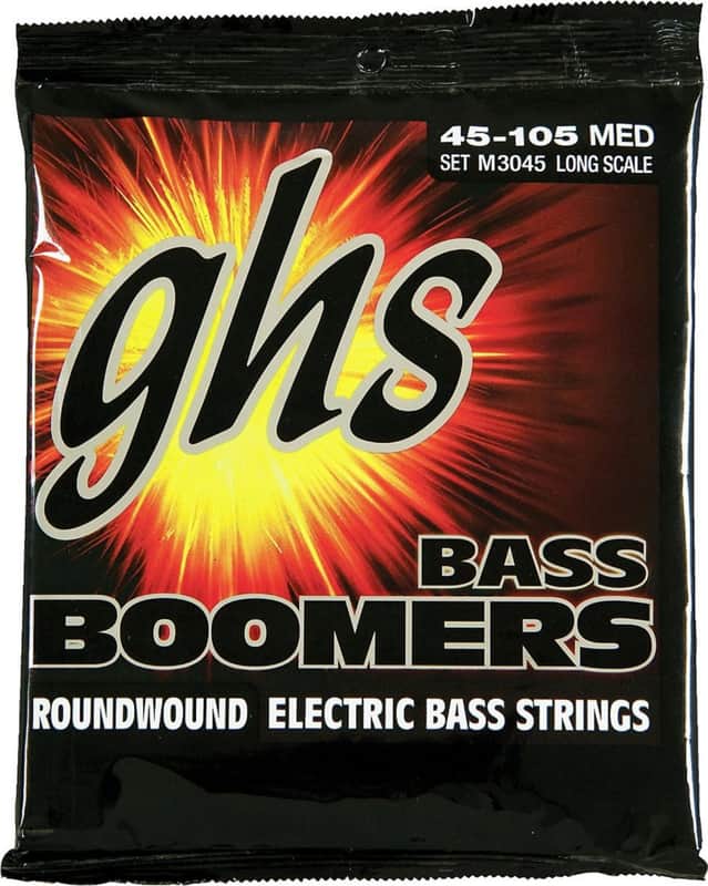 GHS M3045 Boomers Medium Nickel 4-String Bass Strings, 45-105 image 1