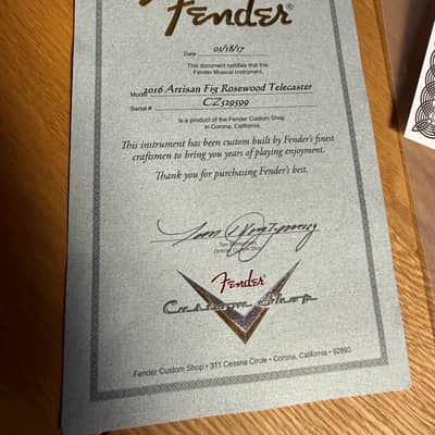 Fender Telecaster Custom Shop Artisan Fig Rosewood 2017 image 15