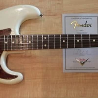 Fender Custom Shop 1959 Relic Stratocaster Olympic White Tortoiseshell Rosewood Neck image 2