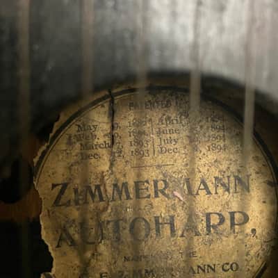 Antique Zimmermann Autoharp, Needs Repair (used) image 7