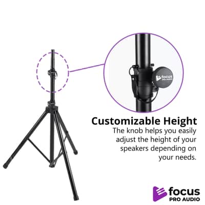 Focus Pro Audio All-Aluminum Speaker Stand Pack image 3