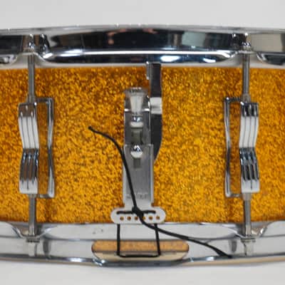 Ludwig 14” x 5.5” Jazz Festival in Gold Sparkle 1966 1966 image 4