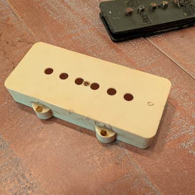 Fender Jazzmaster Guitar Pickup And Cover Pre CBS 1959 Cream With Black Bobbin 7.78K image 8