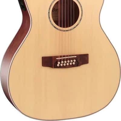 Cort GAMEDX12OP Grand Regal Acoustic Electric (12 String) Cutaway Guitar. Open Pore image 1