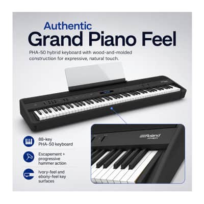 Immagine Roland FP-90X Portable Digital Piano with Stand, Pedal Unit & Seat Bundle - 3