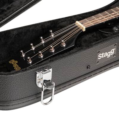 STAGG Basic Instrument-shaped Bluegrass Mandolin Hard Case With Vinyl Covering image 11