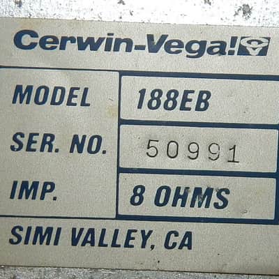 Cerwin-Vega 188EB 18" woofer newer version image 3