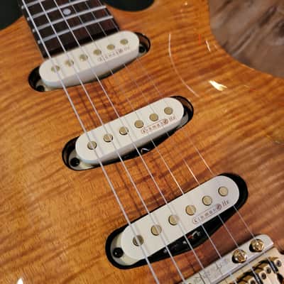 Hamer USA Mirage Electric Guitar 1995 Flamed Koa W/OHSC Kinman Pickups image 8