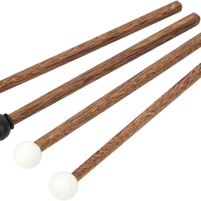 Drum Stick Steel Drum Mallet, 4Pcs Steel Tongue Drum Mallet Children's Rubber Drumstick, Percussion Rubber Drum Stick with Wood Handle 6.5 Inches for Kids image 1