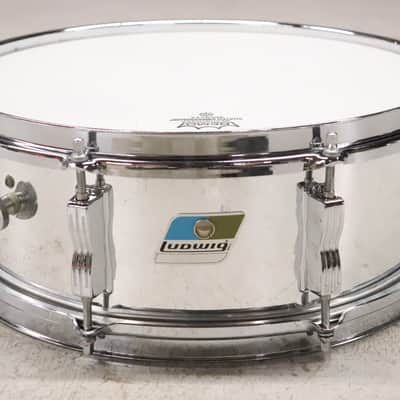 Ludwig 5x14" Rocker Chrome over Wood Snare Drum Vintage 1980's