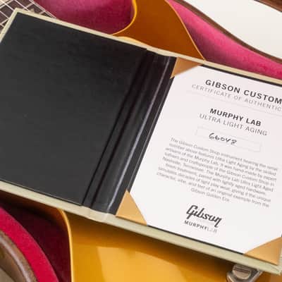 Gibson Custom Shop 1956 Les Paul Goldtop Reissue Murphy Lab Ultra Light Aged Electric Guitar, Rosewood Fingerboard, Double Gold image 23