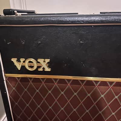 1964 Vox AC-30/6 Twin 3-Channel 30-Watt 2x12" Guitar Combo 1963 - 1965 - Black with Brown Diamond Cloth (Bass Model) image 2
