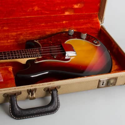 Fender Solid Body Electric Mandolin (1963), ser. #01614, original white tolex hard shell case. image 13